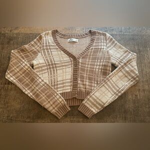 Hollister Women's Brown Plaid Sweater
